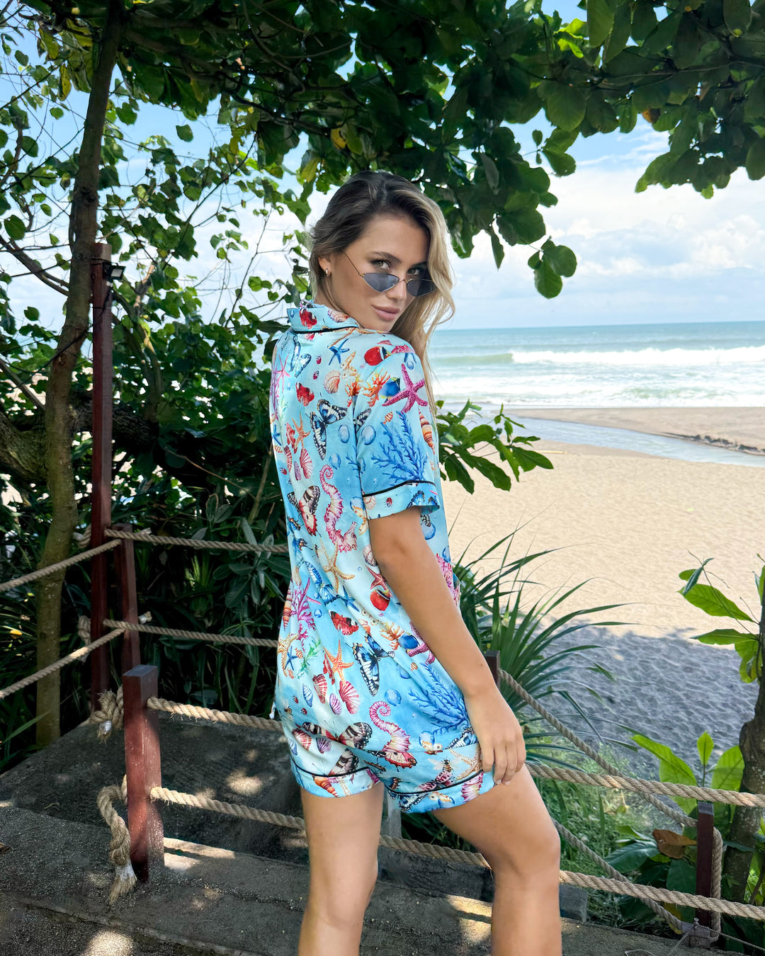 Amalfi Blue Shorts &amp; Shirt Set