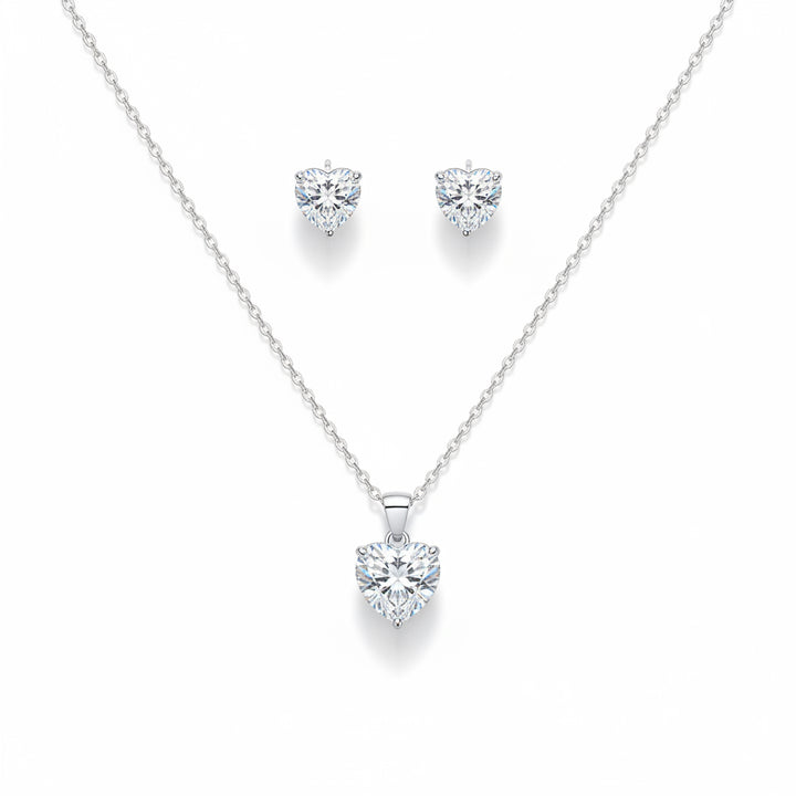 The Parisian heart stud set